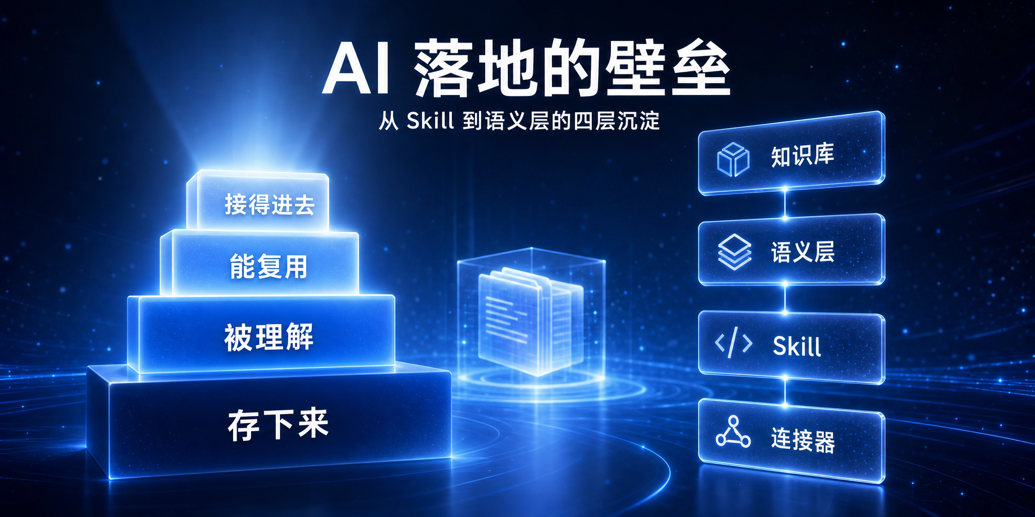 从 Skill 到语义层，AI 落地的壁垒到底是什么 · 封面